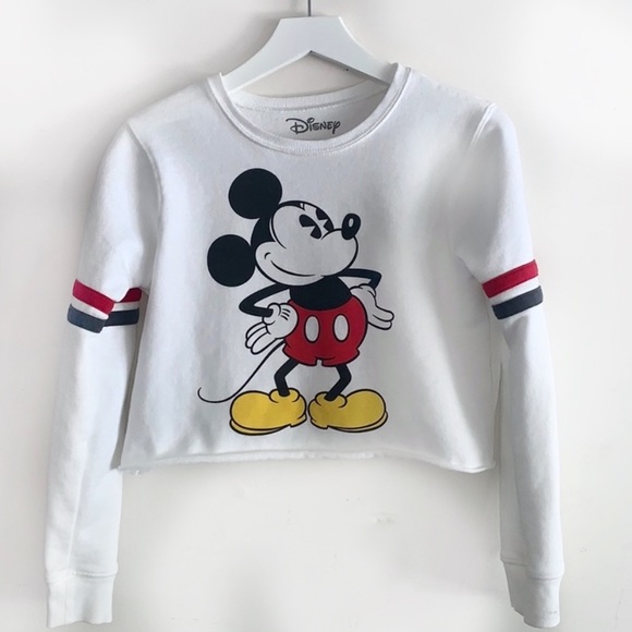 Disney Tops - DISNEY Mickey Mouse Crop Sweatshirt